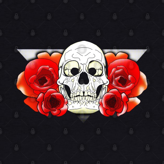 Skull Rose by crowjandesigns